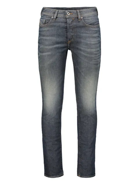 Diesel jeans con tiro alto y efecto lavado