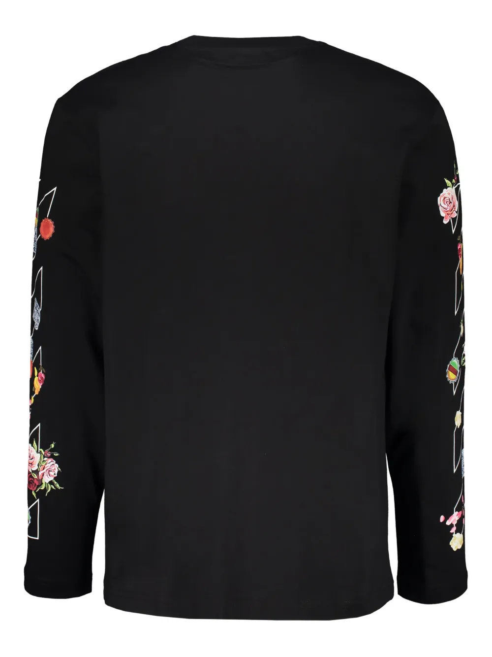 Off-White T-shirt met lange mouwen en grafische logoprint - Zwart