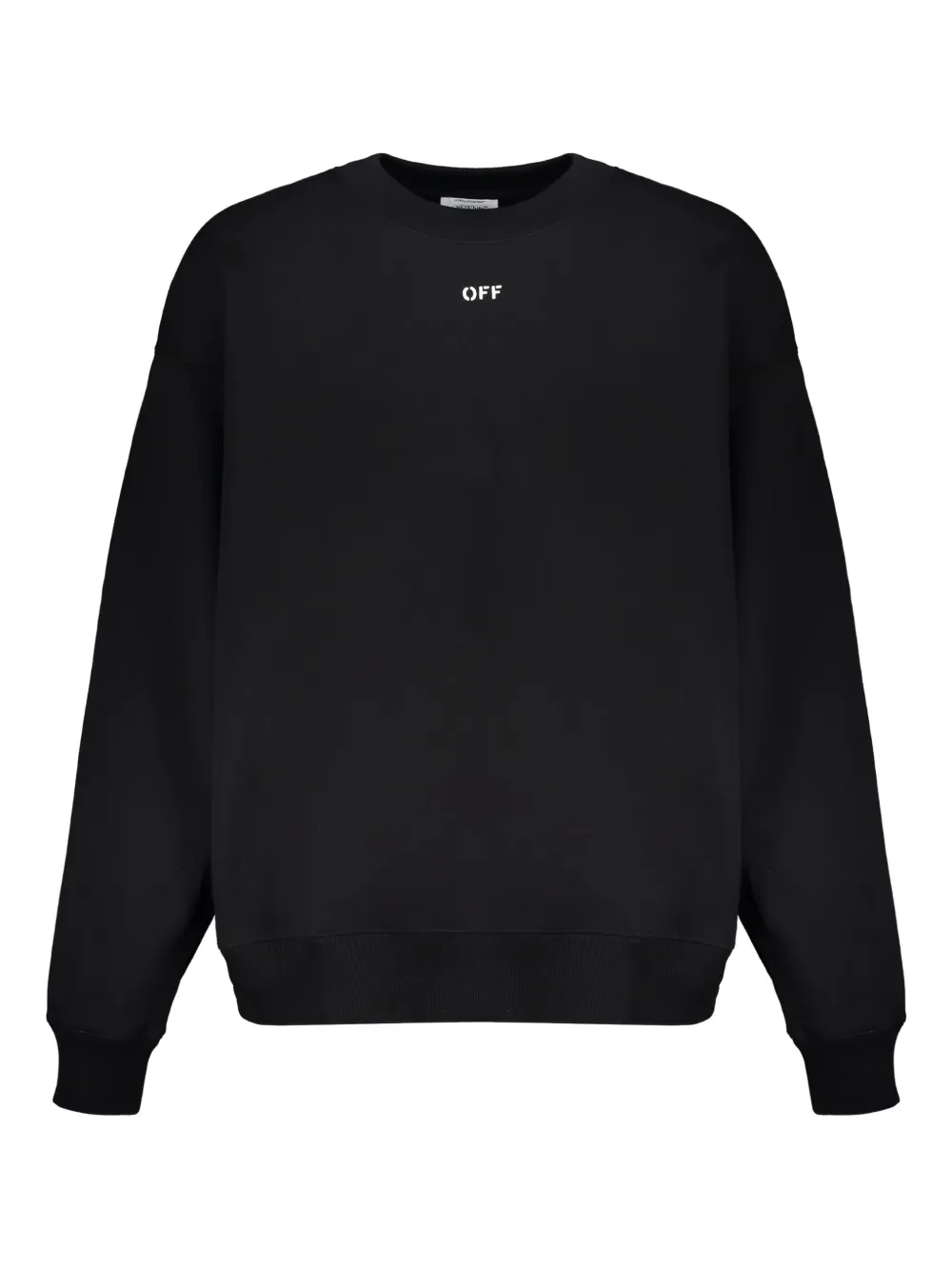 Off-White リブ スウェットシャツ - ブラック Off-White リブ スウェットシャツ - ブラック