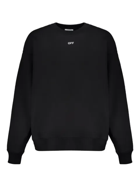Off-White long-sleeved ribbed sweatshirt