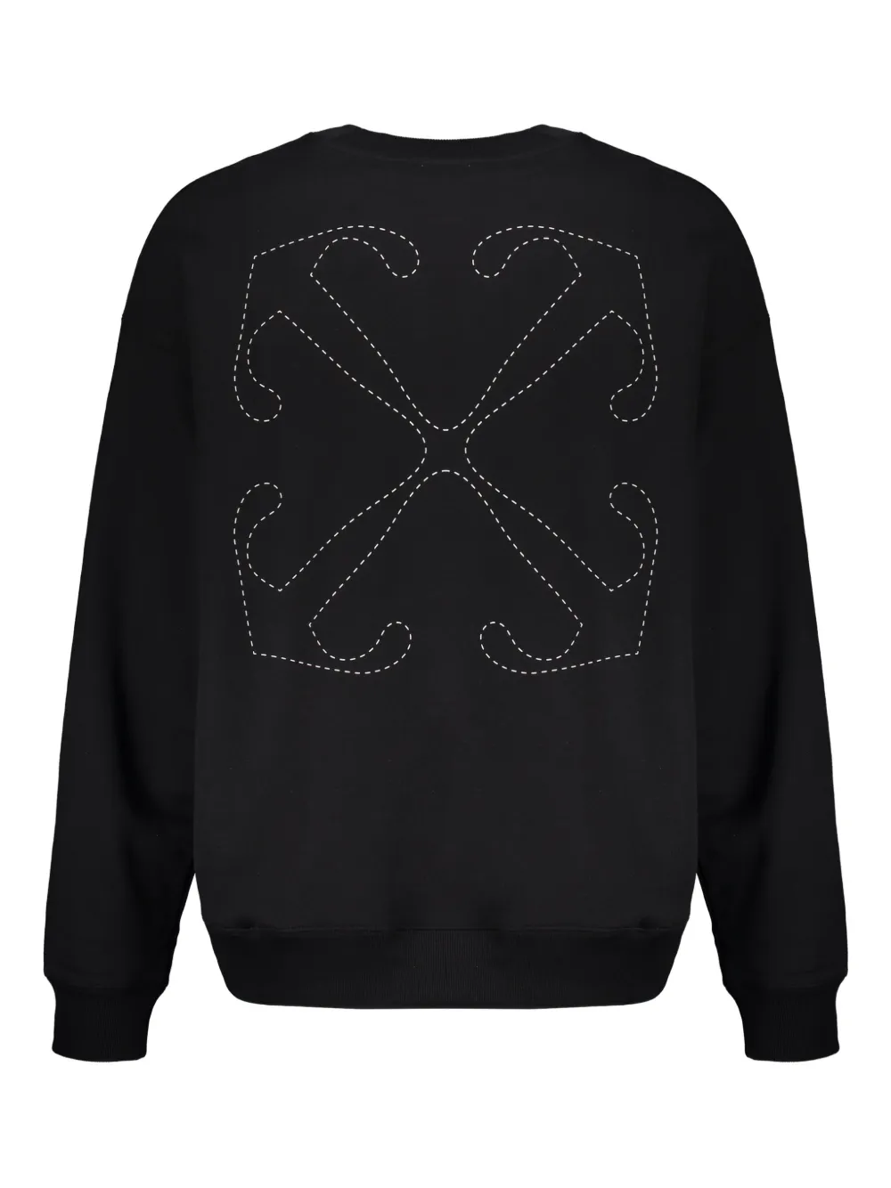 Off-White Geribbelde sweater met lange mouwen - Zwart