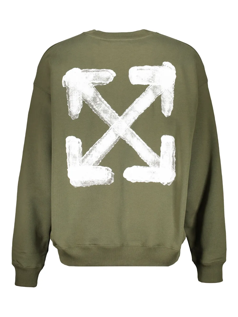 Off-White Sweater met logo - Groen
