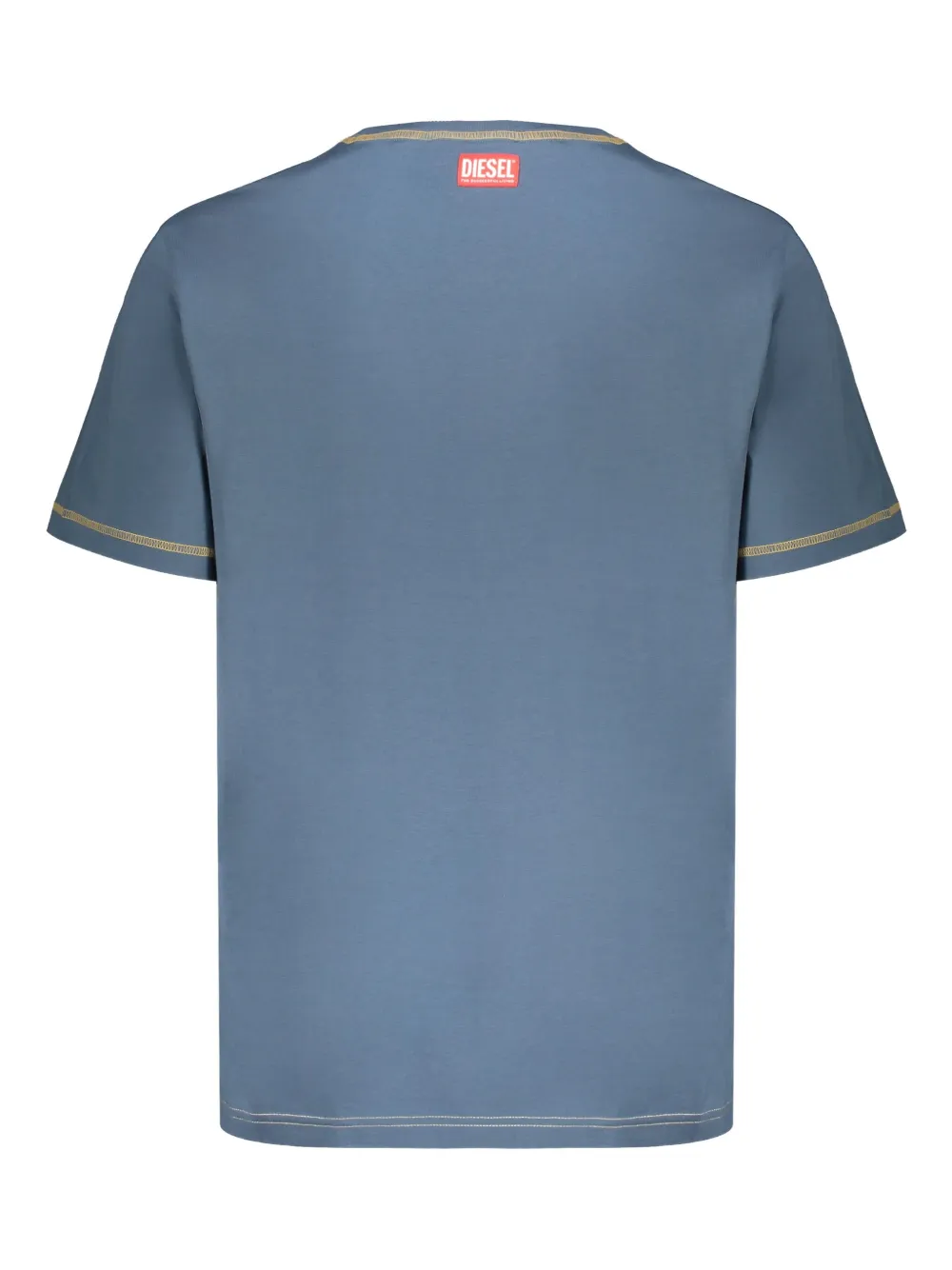 Diesel Complete Cotton Jersey Two-piece Pajama Set With Simple T-shirt In Blue