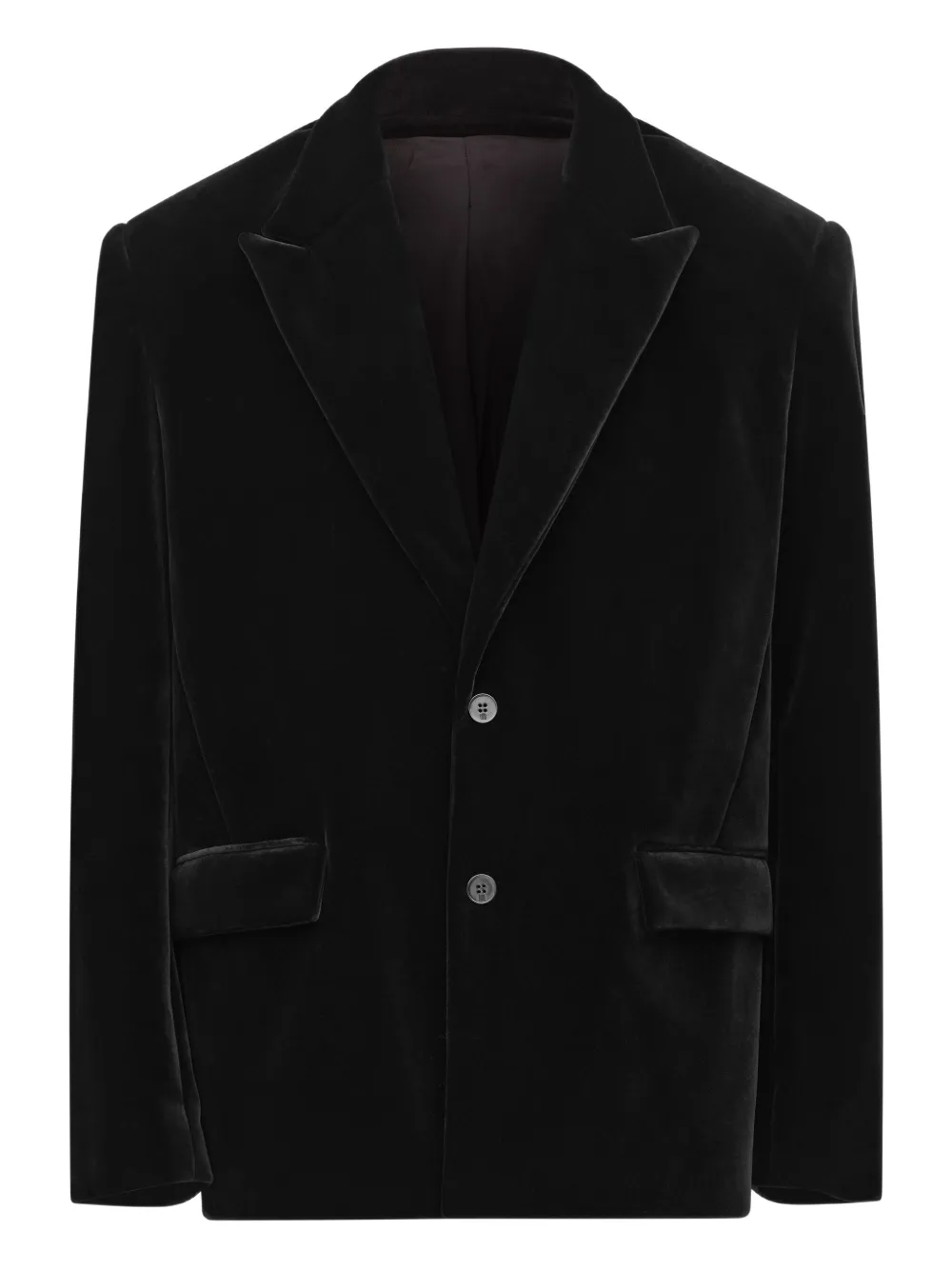 LGN LOUIS GABRIEL NOUCHI Blazer monopetto in velluto - Nero