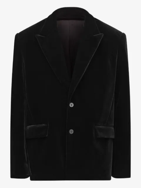 LGN  LOUIS GABRIEL NOUCHI  velvet single-breasted blazer