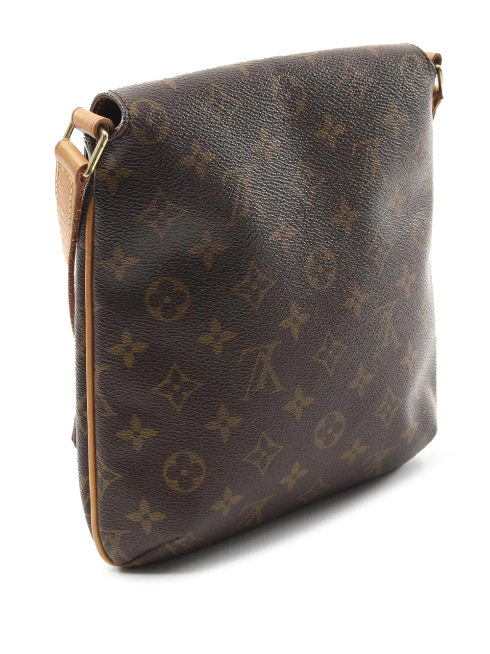 Pre-owned Louis Vuitton 2002 Monogram Musette Salsa Pm Long Strap Crossbody Bag In Brown