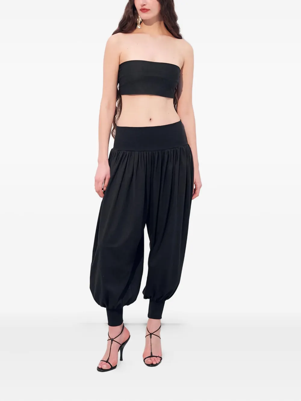 Lamia Lagha Vollmond Cuffed Trousers In Black