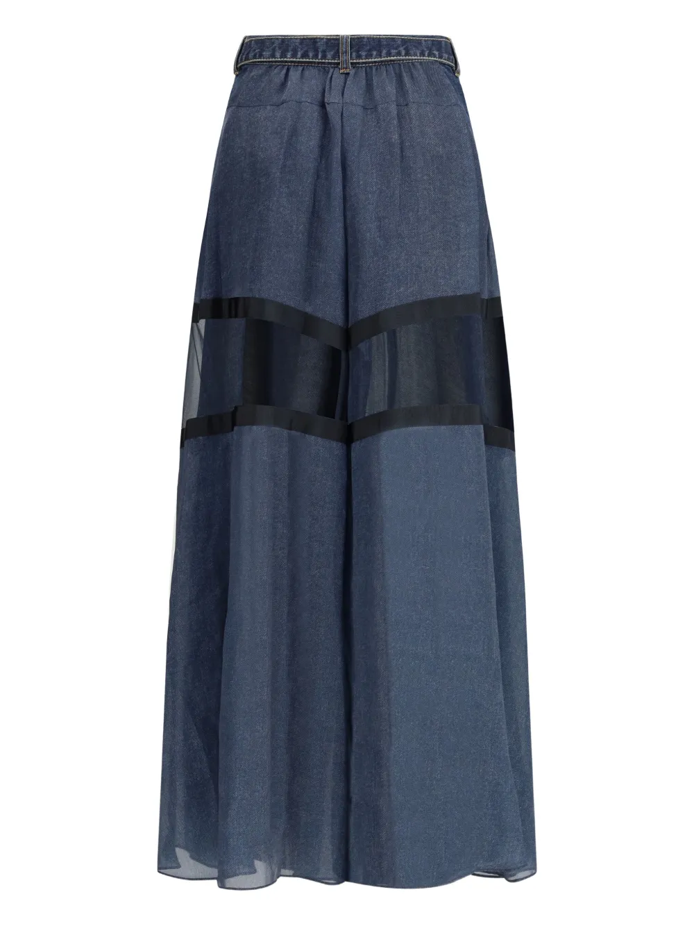 Sacai panelled denim - Blauw