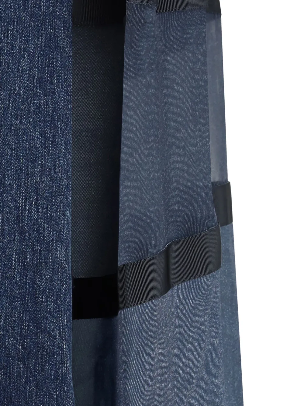 Sacai Denim Pants With Liner Back In Blue