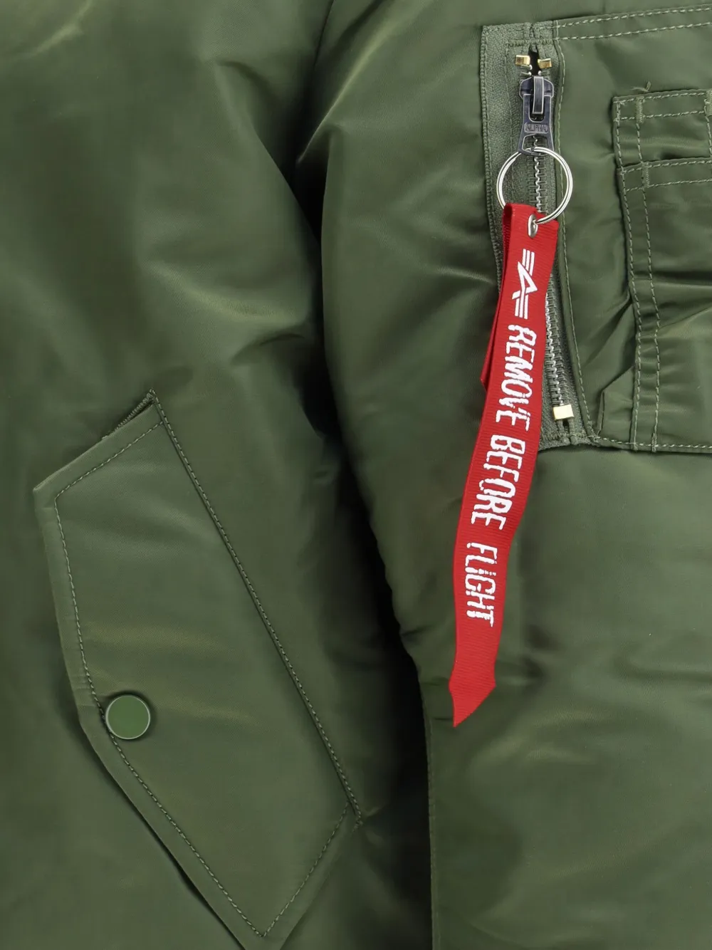 Alpha Industries MA-1 Heritage jack met rits Groen