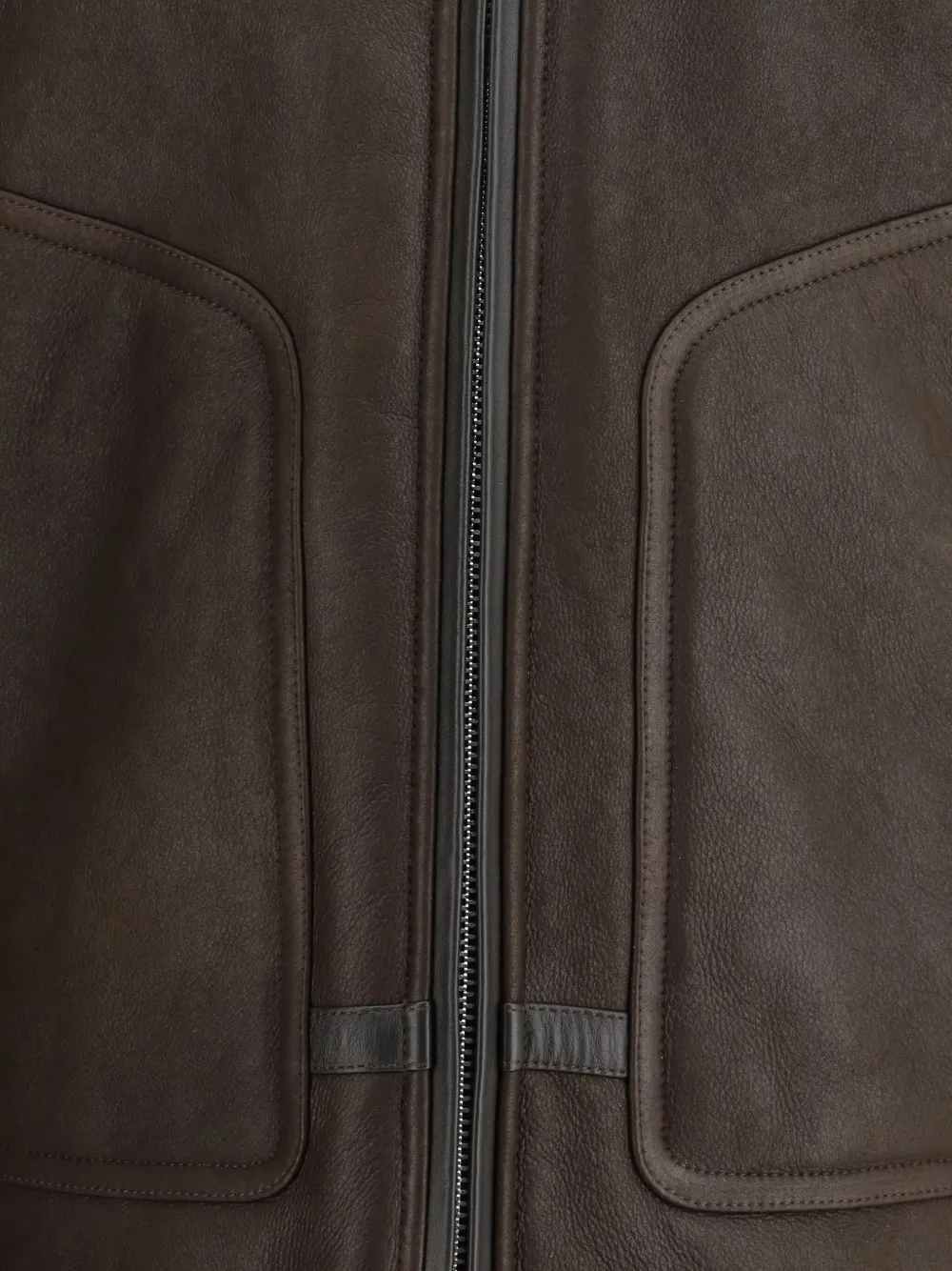 Valstar Coburn Aviator Jacket In Waxed Suede Shearling In Brown