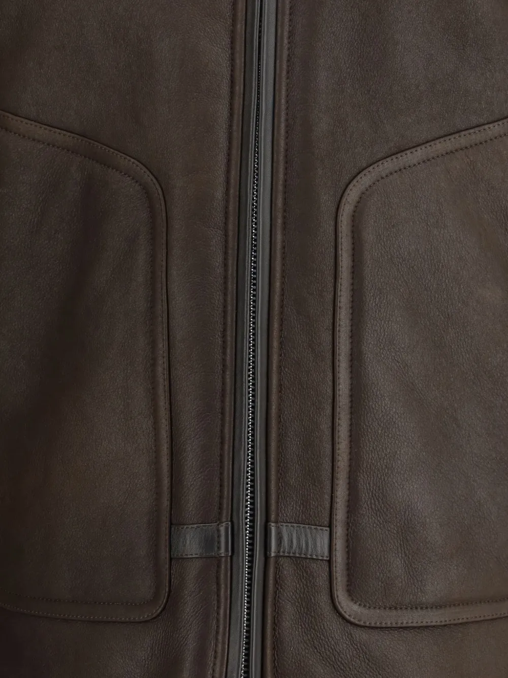 Valstar Coburn Aviator Jacket In Waxed Suede Shearling In Brown