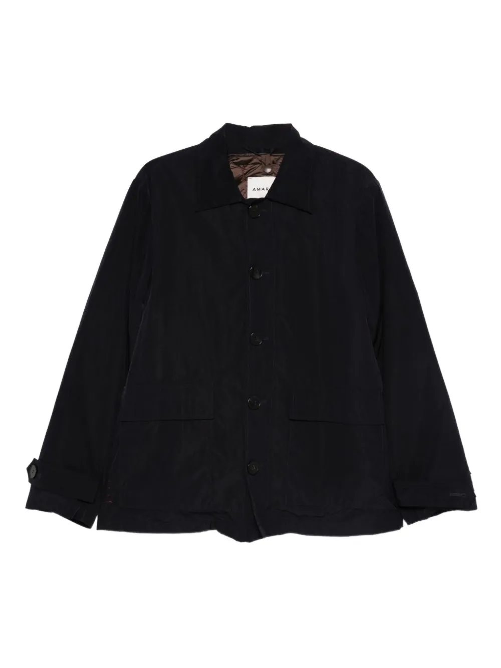 AMARÁNTO single-breasted shirt jacket | Black | Image 1