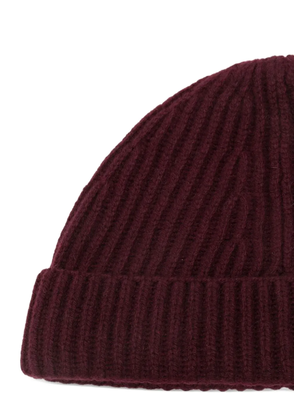 Amaranto Ribbed Hat In Burgundy