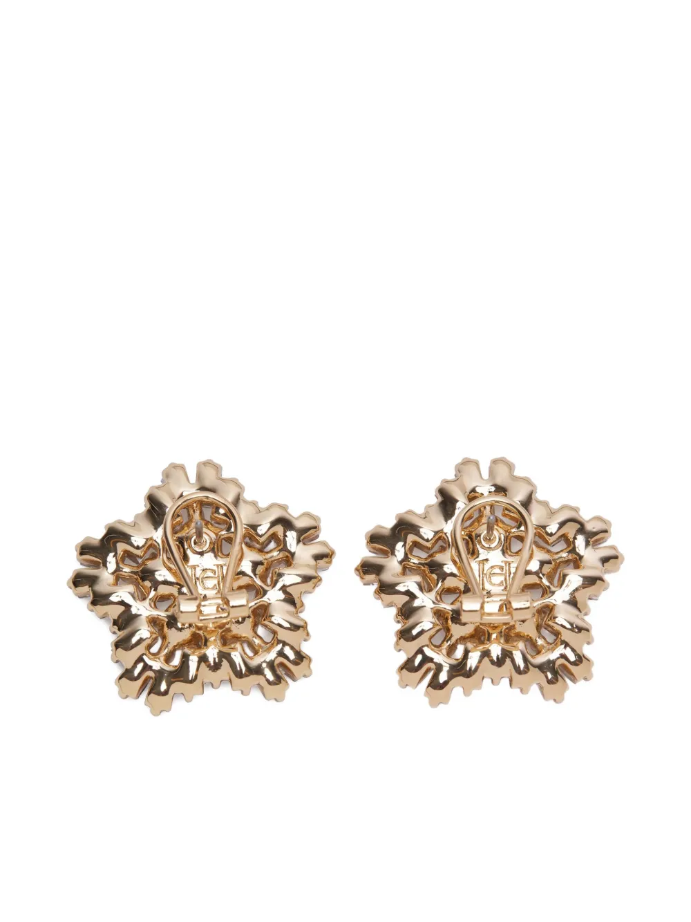 Carolina Herrera Crystal Snowflake Earrings In Brown