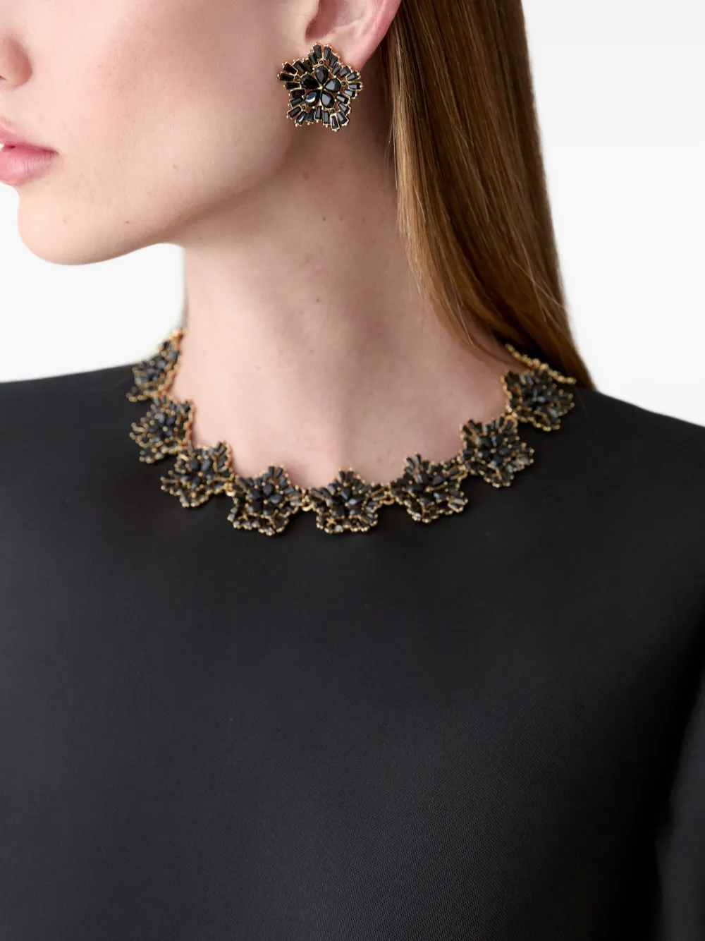 Carolina Herrera Halsketting met kristallen sneeuwvlok - Goud