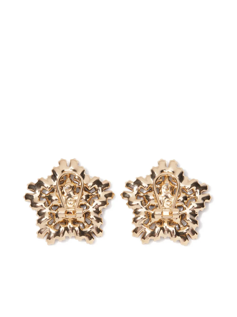 Carolina Herrera Crystal Snowflake Earrings In Black
