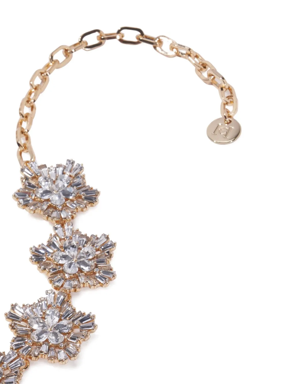 Carolina Herrera Crystal Snowflake Necklace In Brown