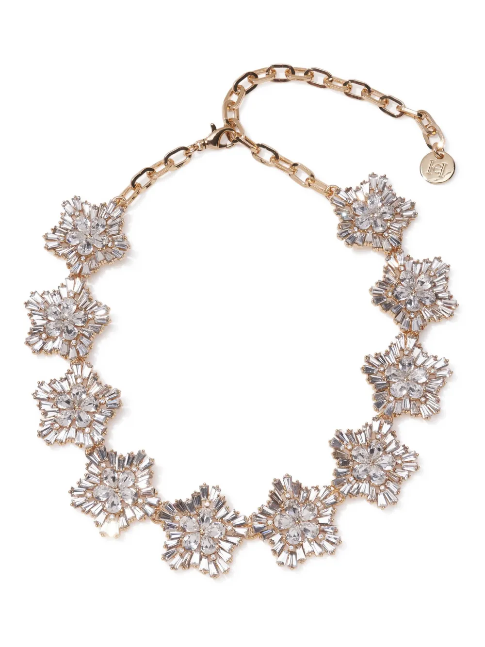 Carolina Herrera Crystal Snowflake Necklace In Brown