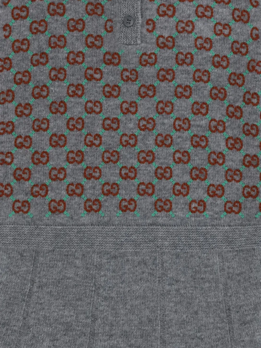 Gucci Kids Geplooide jurk met GG-borduurwerk Grijs