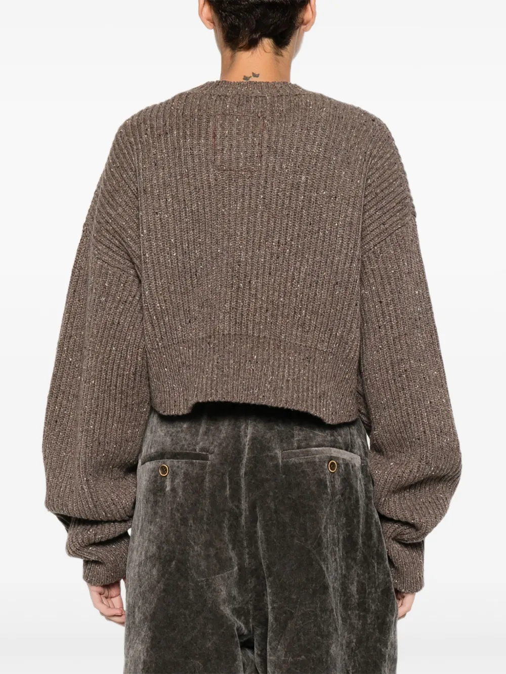 Uma Wang Ribgebreide trui Bruin