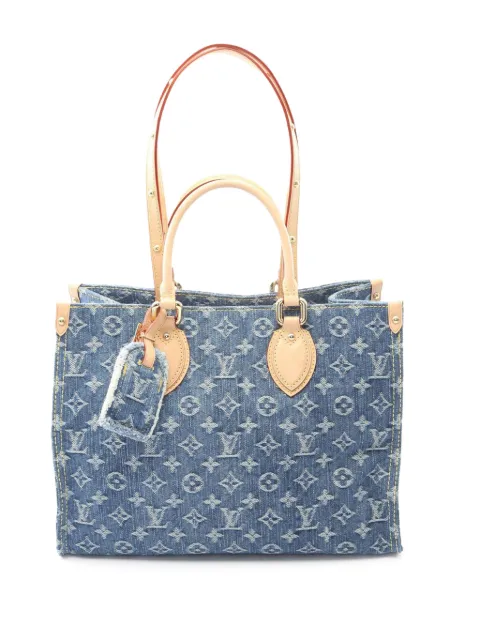 Louis Vuitton Pre-Owned 2021-2025 Monogram Denim Onthego MM satchel