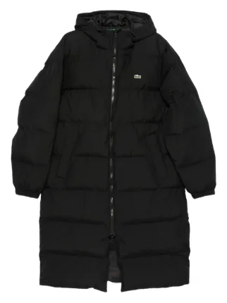 Lacoste フーデッド パデッドコート | ブラック | FARFETCH JP