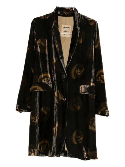 Uma Wang patterned velvet blazer