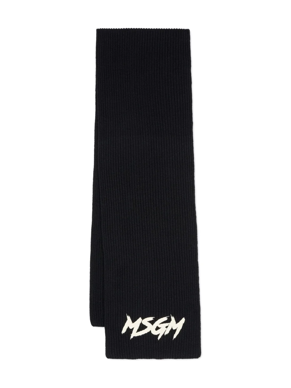 MSGM Kids logo-print scarf | Black | Image 1