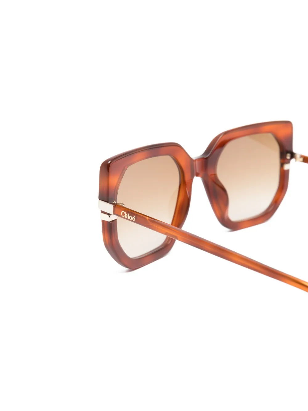 Chloé Geometric-frame Sunglasses In Brown