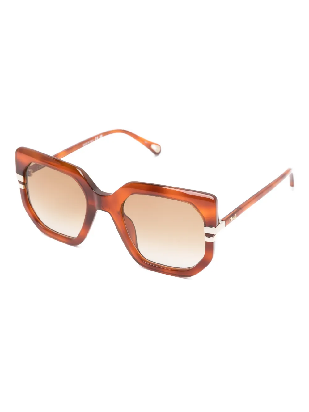 Chloé Eyewear geometric-frame sunglasses - Bruin