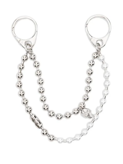 Alexander McQueen skull-pendant double-chain charm