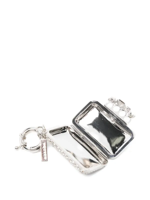 Alexander McQueen Knuckle Clutch Charm | Silver | FARFETCH RO
