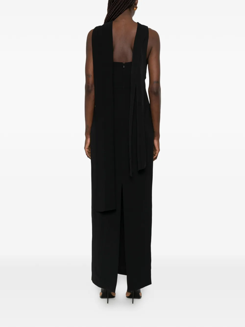 Solace London Maxi-halterjurk Zwart
