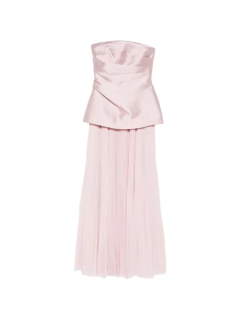 Solace London Claudette pleated maxi dress