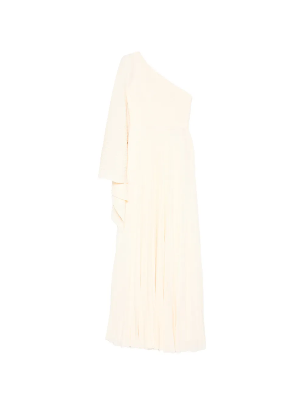 Solace London Maci pleated one-shoulder maxi dress - Giallo