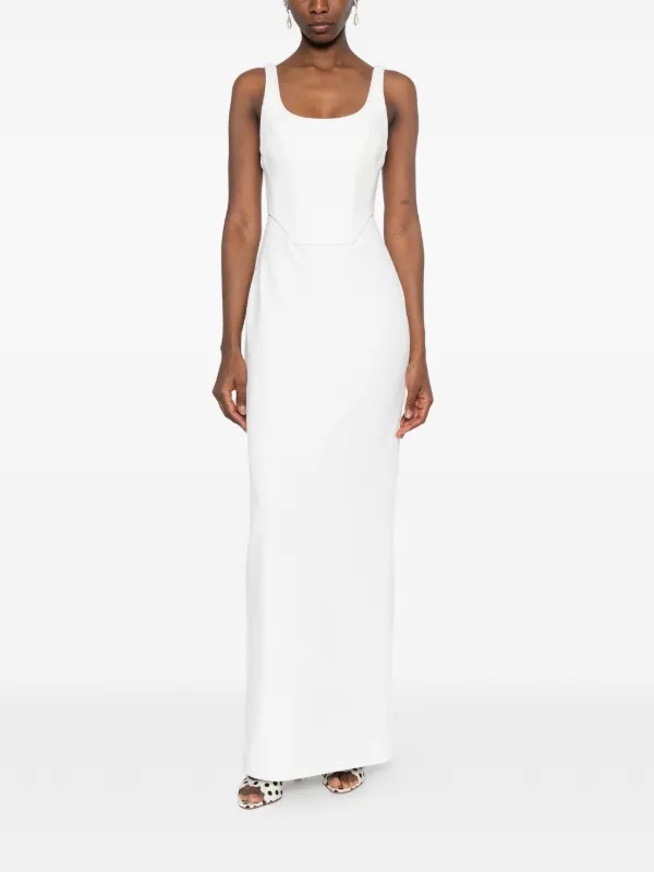 Solace London Noor scoop-neck Maxi Dress | White | FARFETCH