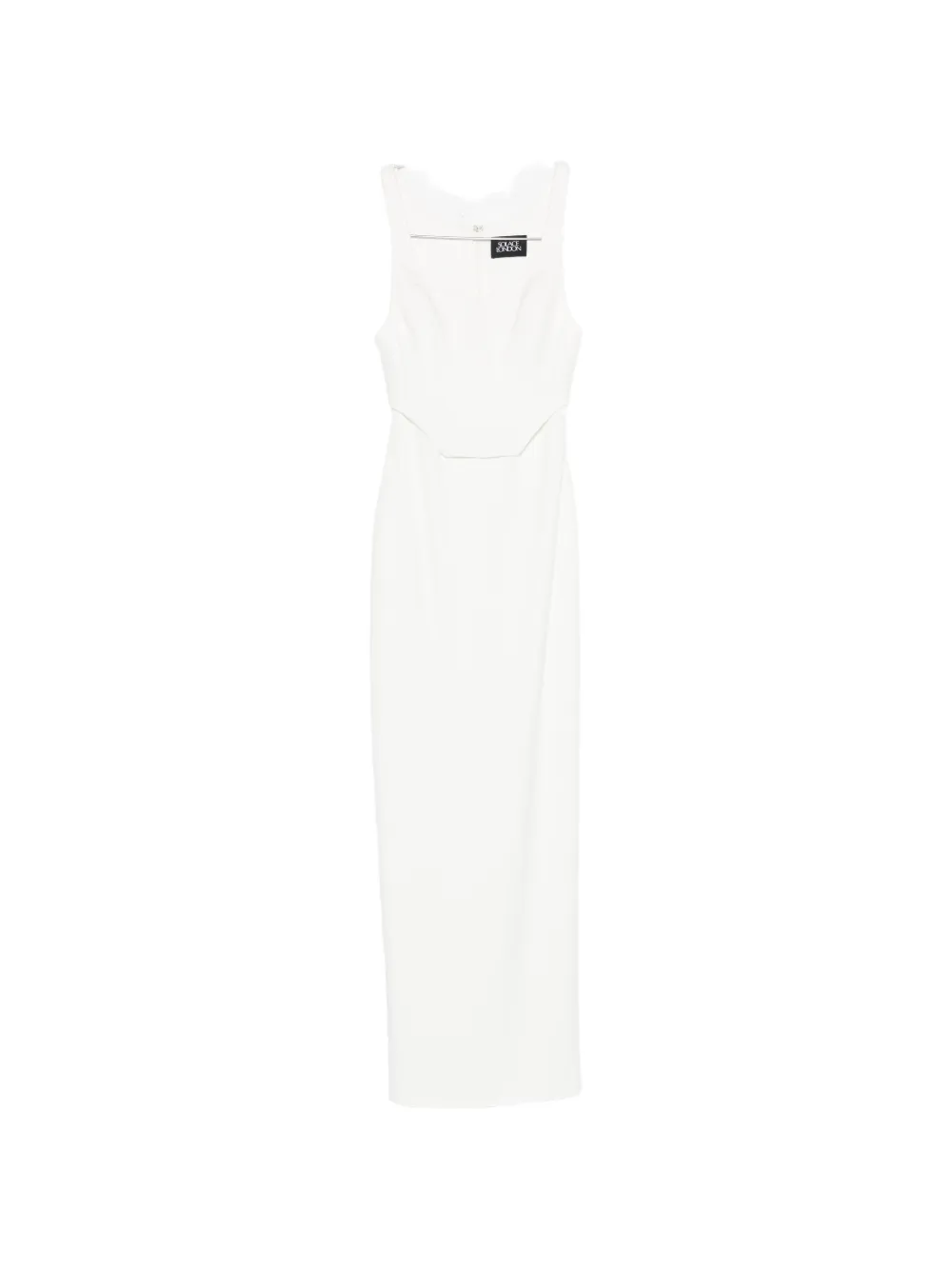 Solace London Noor scoop-neck maxi dress - Bianco