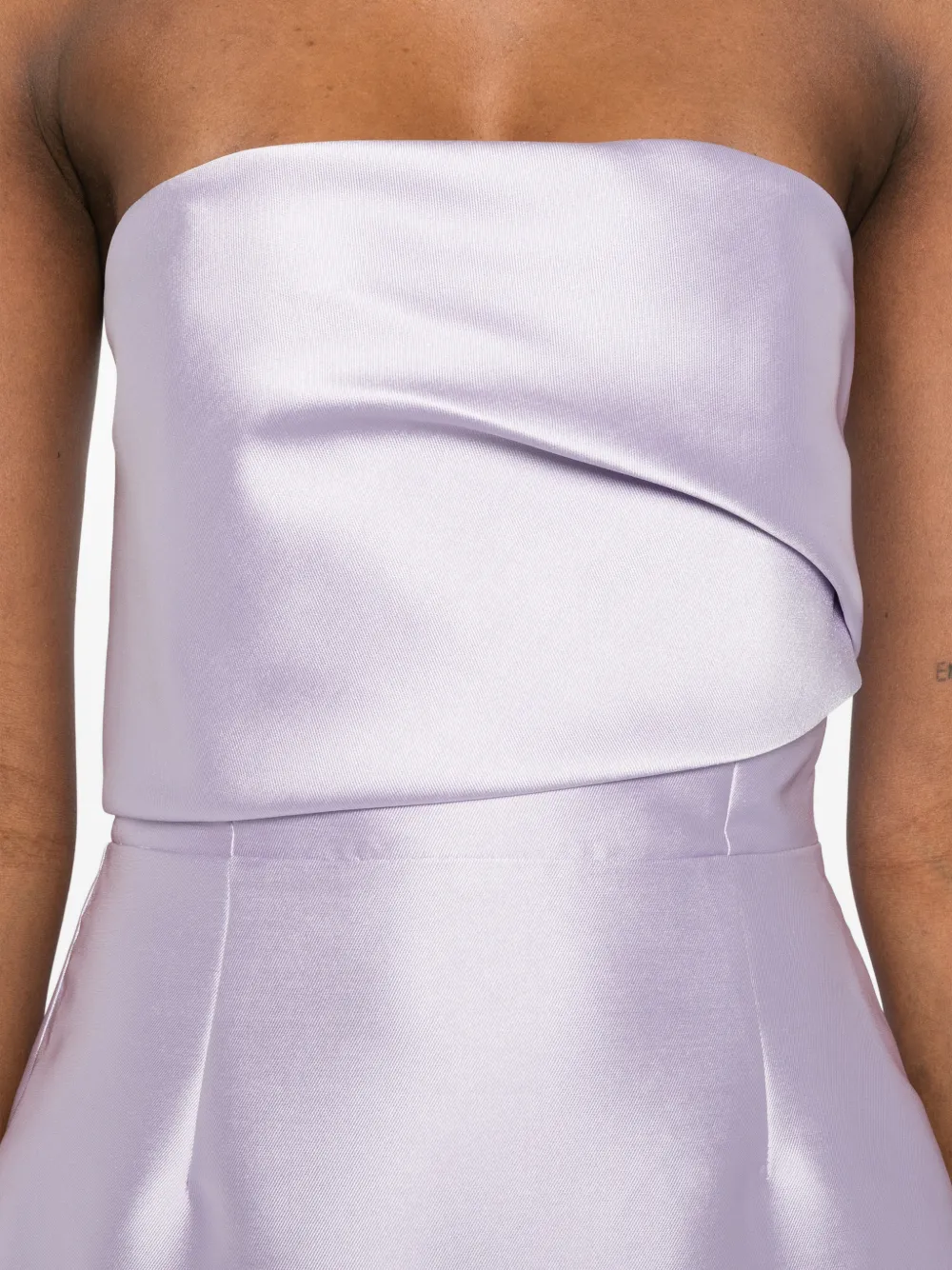 Solace London Kiki strapless midi-jurk Paars