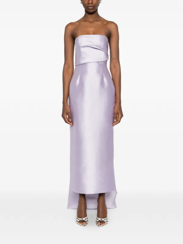 purple strapless midi dress Alexia Purple Strapless Maxi Dress - 10