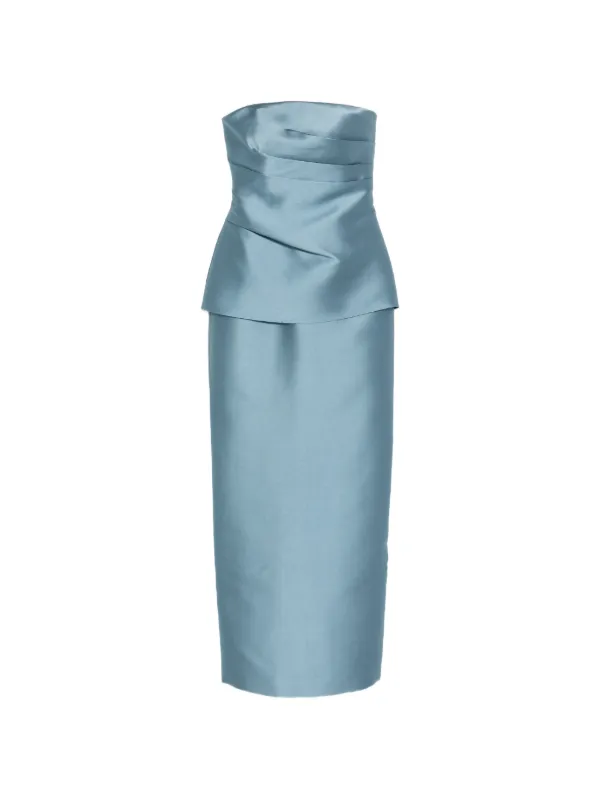 lucille strapless maxi dress Significant Other Lucile Strapless Gown in Pesto