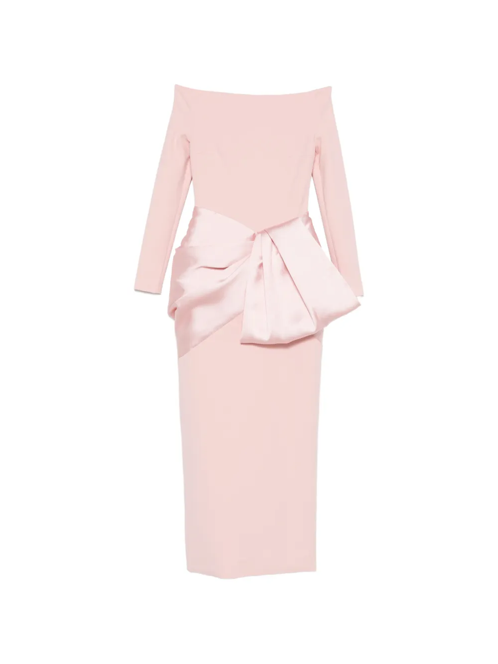 Solace London Rhianne long-sleeve midi dress - Rosa