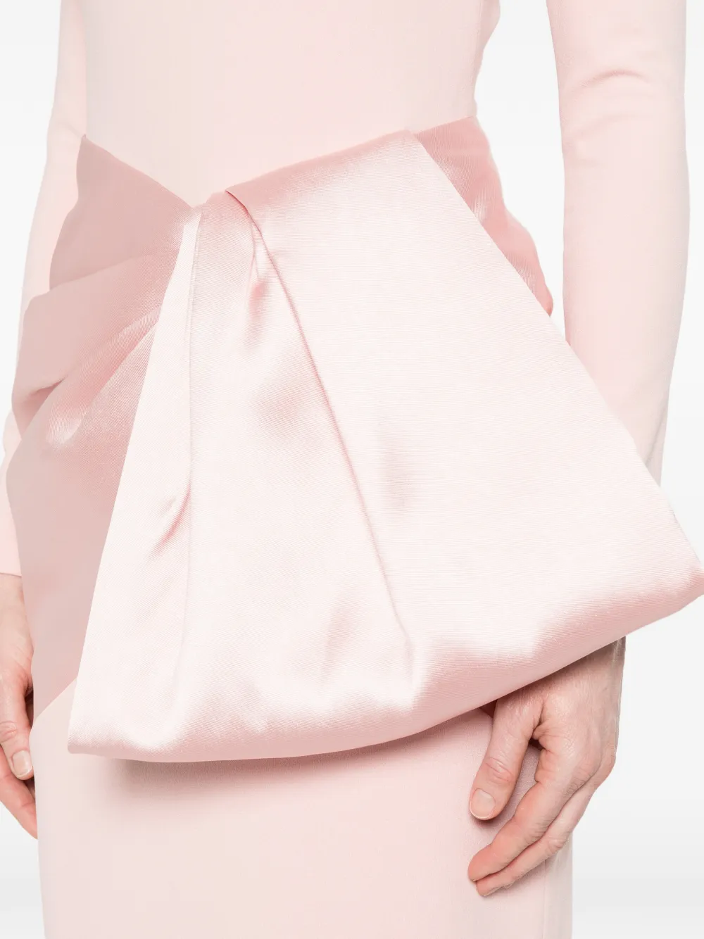 Solace London Rhianne midi-jurk met lange mouwen Roze