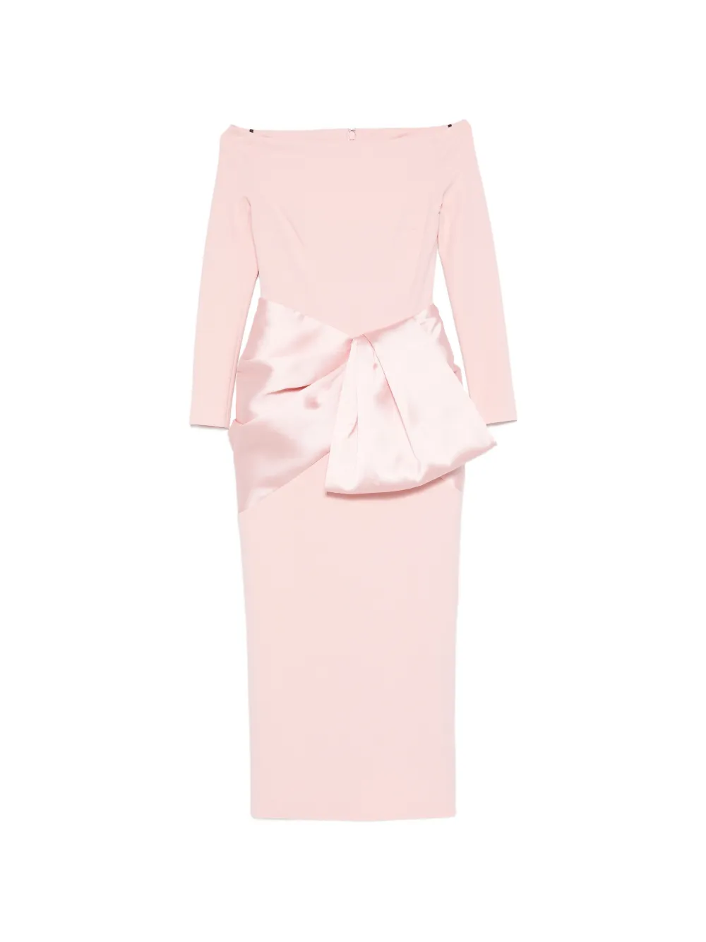 Solace London Rhianne long-sleeve midi dress - Rosa