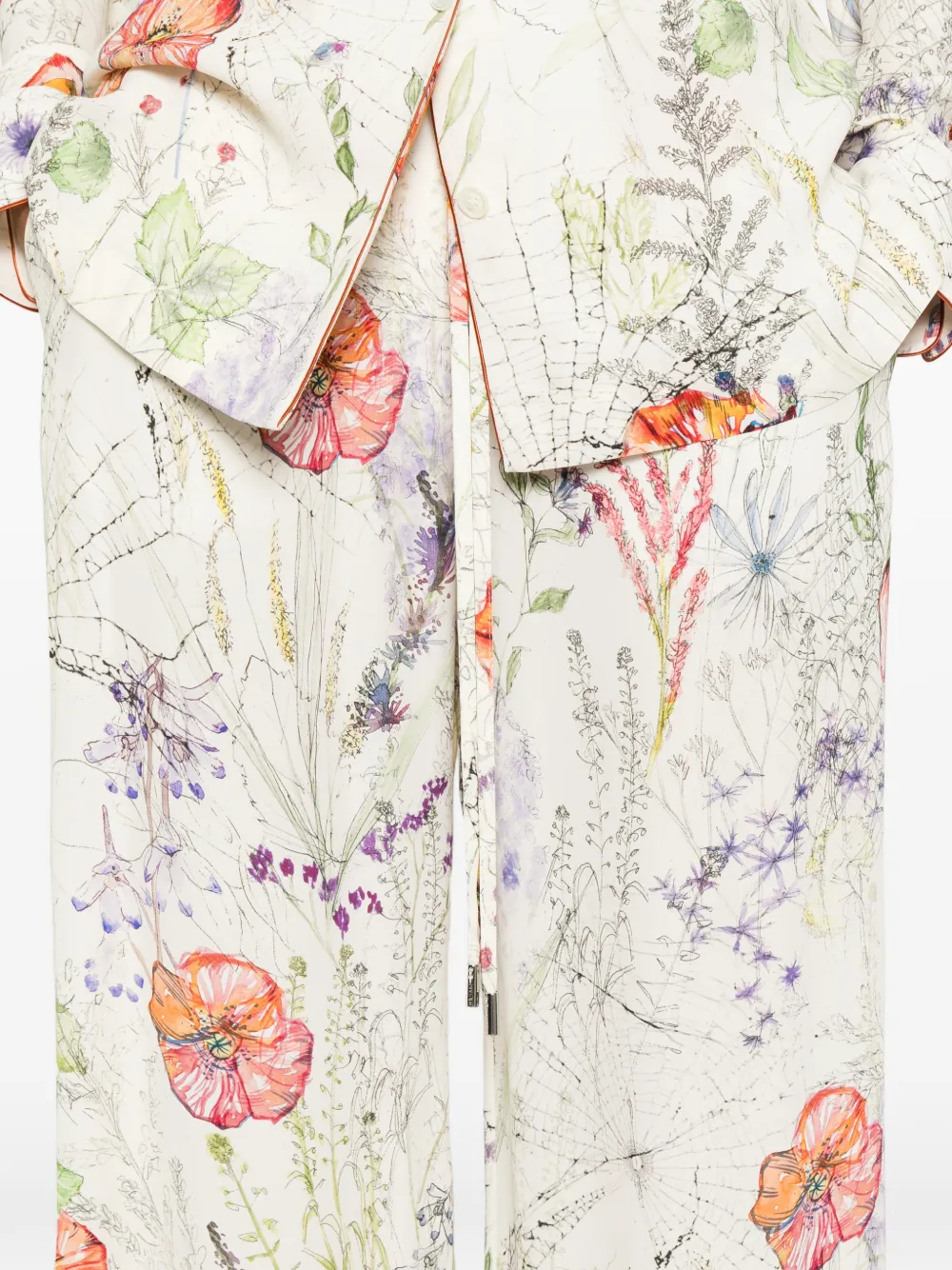 Alexander McQueen Broek met bloemenprint Beige