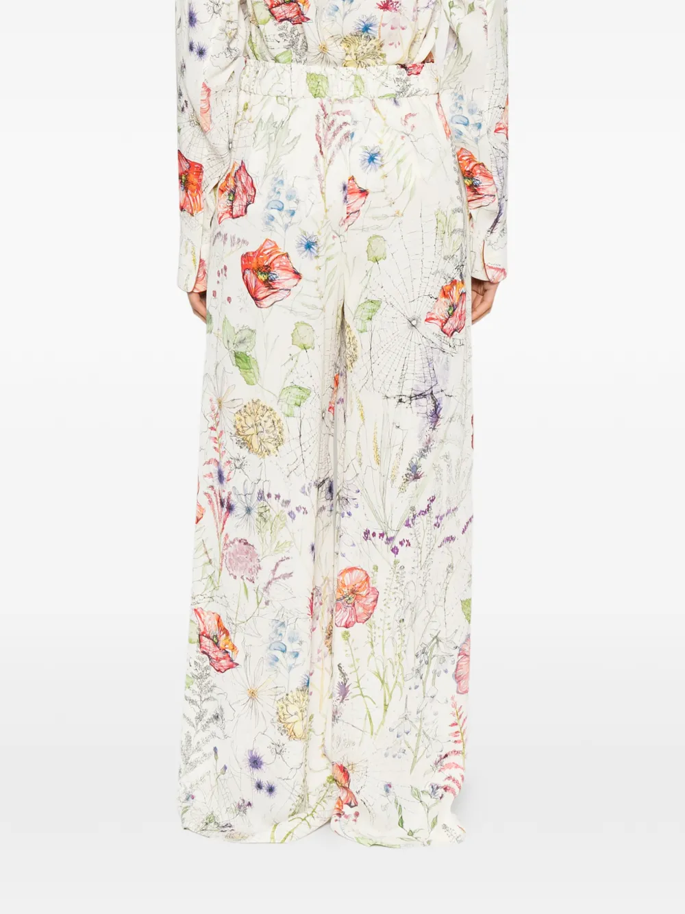 Alexander McQueen Broek met bloemenprint Beige