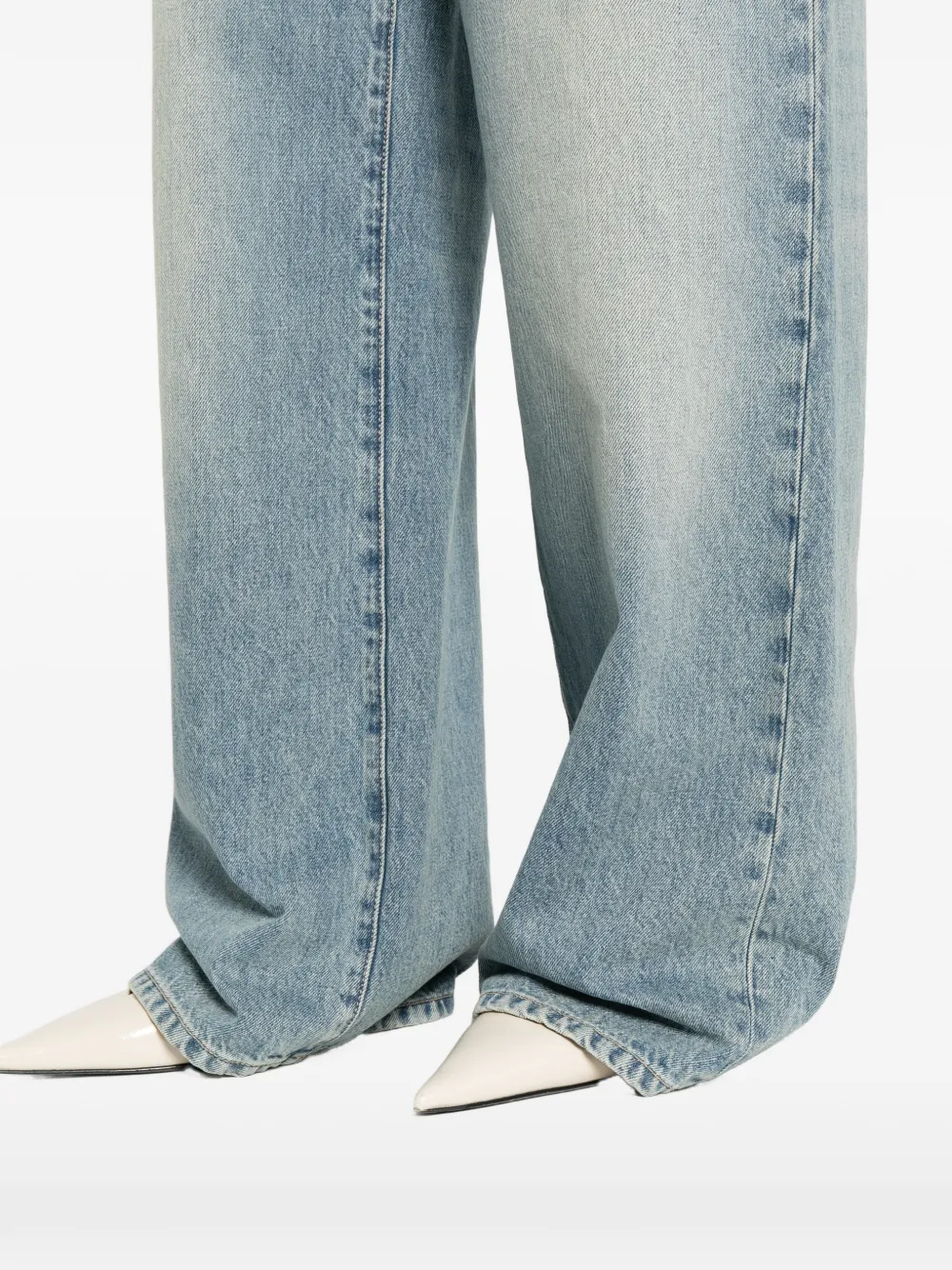 Alexander McQueen Jeans met wijde pijpen Blauw