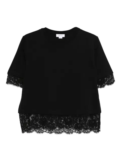 Alexander McQueen lace-trim short-sleeved T-shirt