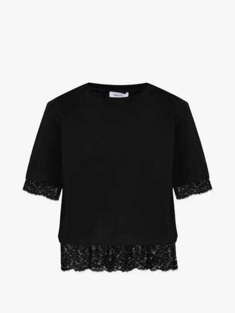Alexander McQueen t-shirt med spetskant