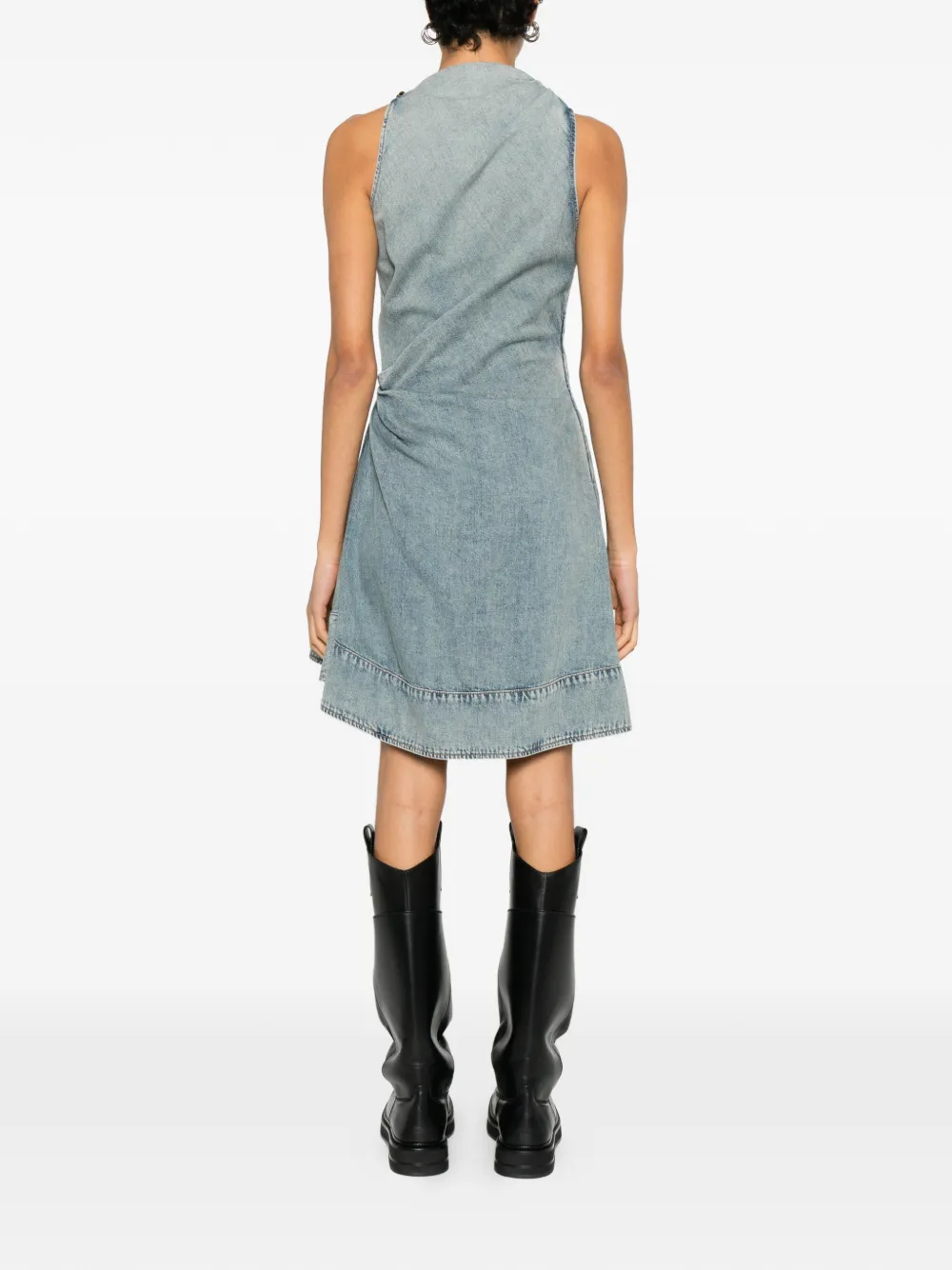 Alexander McQueen Gedrapeerde mini-jurk Blauw
